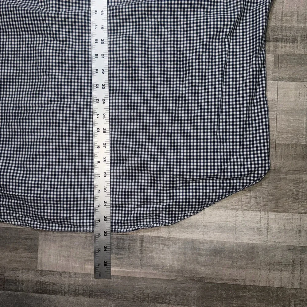 Polo Ralph Lauren Custom Fit Plaid Black And White Cotton Button Up XXL Pony
